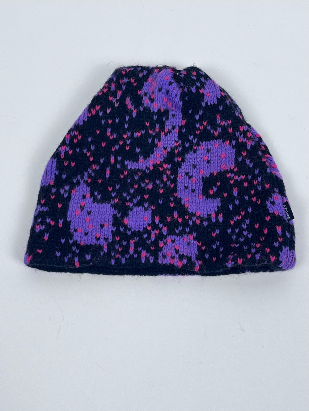 Smiley Unisex Wool Knit Made In USA Beanie One Size; Outdoor, Winter, Casual